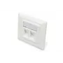 Digitus | seinälevy Keystone-moduuleille, saksalainen tyyppi, keski levy 50x50 mm, kehys 80x80 mm | DN-93801-1