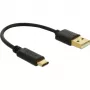 USB-latauskaapeli DeLOCK 80954 Type-A - USB Type-C 3 A 15 cm