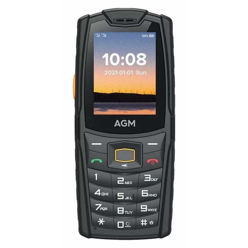 AGM M6 4G kestävä ulkokäyttöön tarkoitettu peruspuhelin (tankomalli), IP68/IP69K, MIL-STD-810H, ilman verkkolaitetta