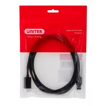 UNITEK Y-C450GBK USB-kaapeli 2 m USB 2.0 USB-A musta
