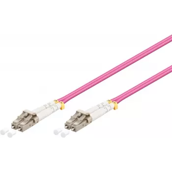 Kuitu-kaapeli GOOBAY LC–LC OM4 5 m, 50 µm, täysduplex, pinkki