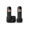 Panasonic KX-TGC422G - langaton puhelin - vastaaja numeronäytöllä - DECT - musta + lisäluuri (KX-TGC422GB)