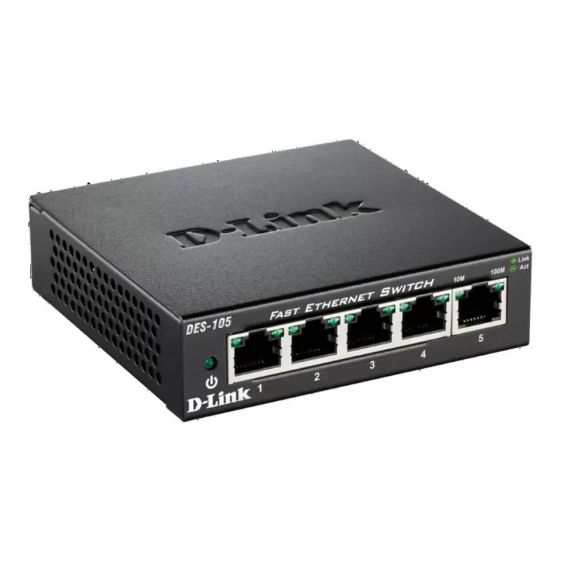 D-Link DES-105 hallitsematon L2 musta