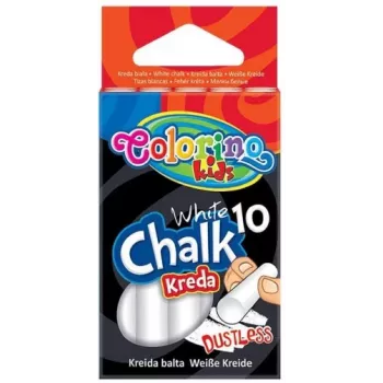 Colorino Kids pölyttömät liidut valkoinen 10 kpl