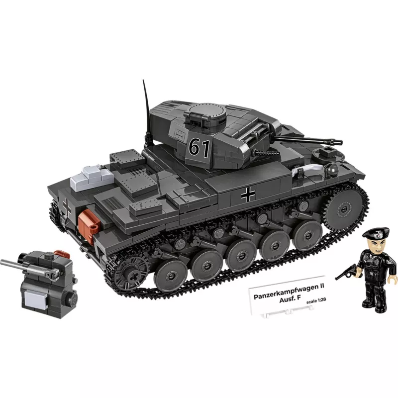 Rakennussarja Cobi Panzerkampfwagen II Ausf. F – 813 osaa, musta, ikä 9+