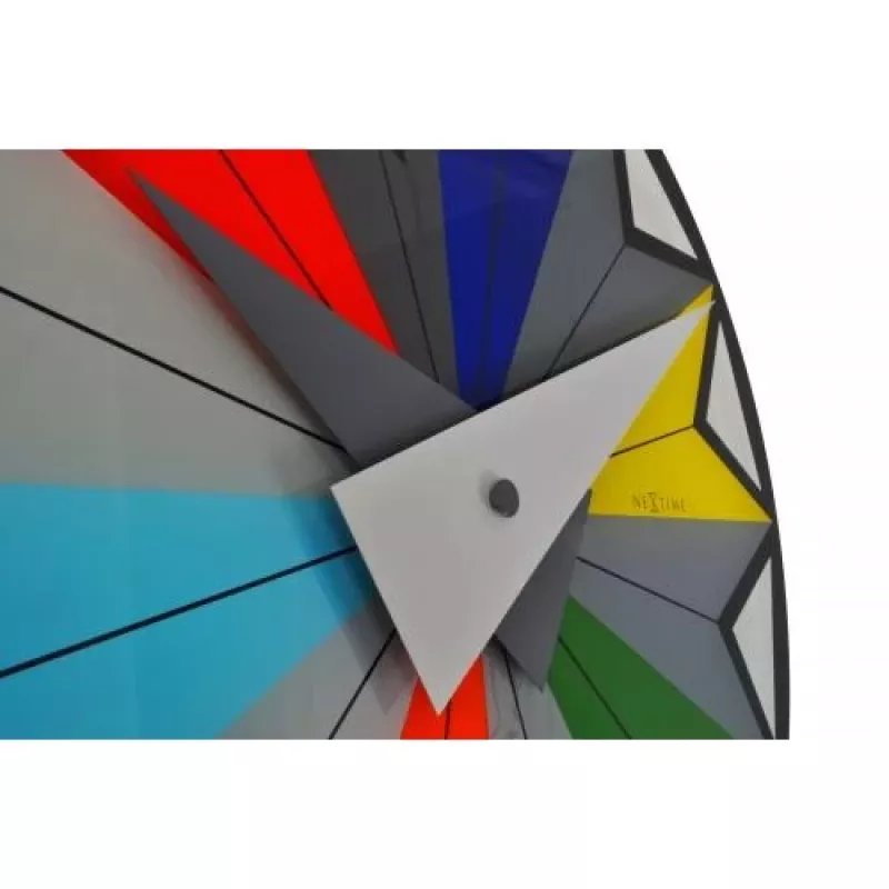 NeXtime kello 8163 Circus, Ø43 cm, seinäkello, musta/monivärinen