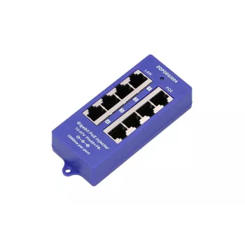 PoE-injektori Extralink Gigabit 4-porttinen, 4x 1000Mb/s RJ45, 48V, sininen/musta