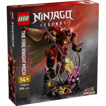 LEGO rakennussarja NINJAGO 71846 Tuliritari-mech, 996 osaa, 2 minifiguuria, liikkuvat raajat, 260 mm korkeus