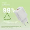 AC USB-laturi DIGITUS 20W, 1x USB-C, 1x USB-A, tulo 100–240V, valkoinen