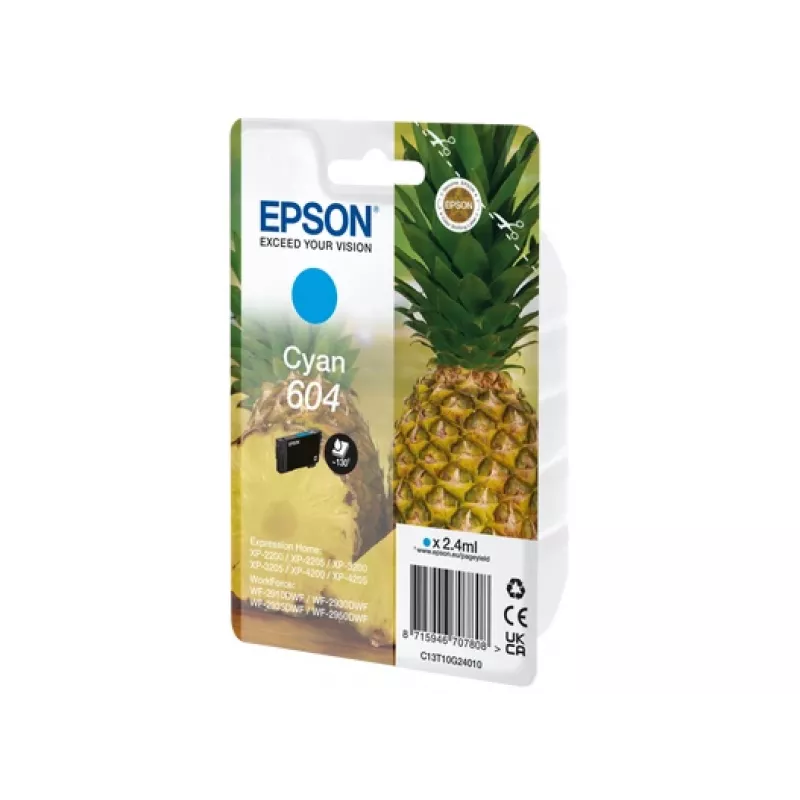 Epson 604 mustepatruuna 1 kpl alkuperäinen vakiokapasiteetti syaani