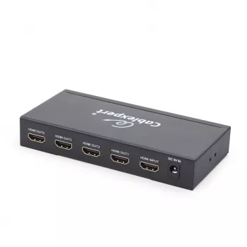 Gembird DSP-4PH4-02 HDMI-jakaja, 1x HDMI → 4x HDMI, HDMI 1.4, 225 MHz, 3D, teräs, musta