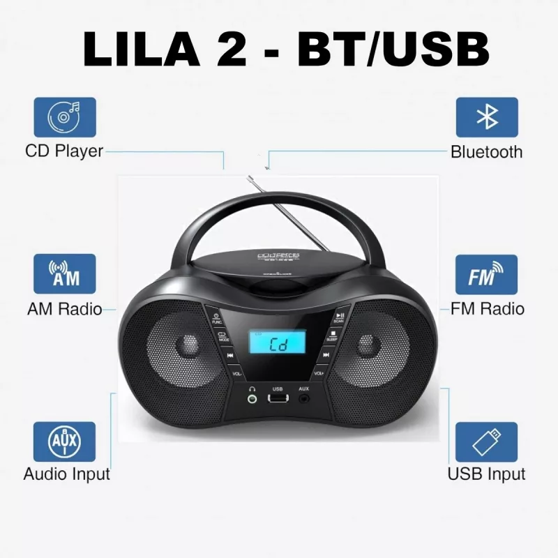 Radioplayer CD LILA2 USB/BT hopea