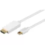 Wentronic Goobay Mini DisplayPort - HDMI -adapterikaapeli 1.2, valkoinen, 2 m - Mini DisplayPort -pistoke > HDMI™ standardipistoke (tyyppi A) (52861)