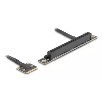 Delock Sovitin Mini PCIe uros - PCIe 3.0 x16 -paikka, 90 asteen kulma, kaapelilla