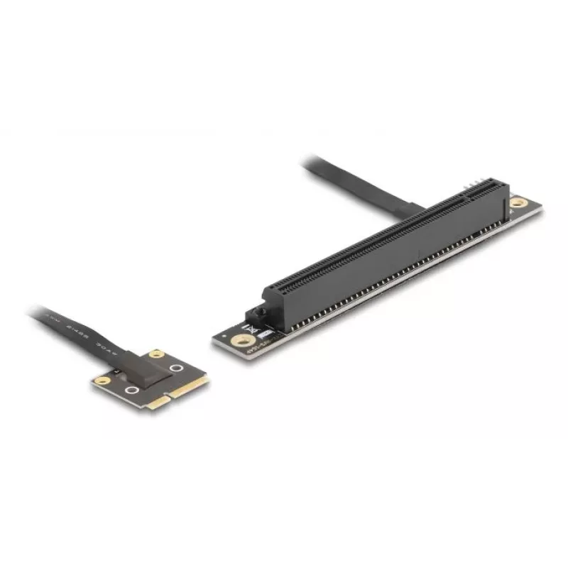 Delock Sovitin Mini PCIe uros - PCIe 3.0 x16 -paikka, 90 asteen kulma, kaapelilla