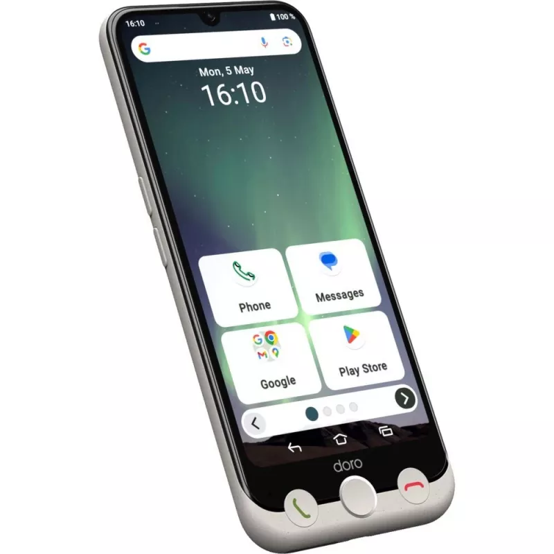 Doro Aurora A30 seniorien älypuhelin langattomalla latausasemalla, 6,1 tuumaa, 128GB, Graphite