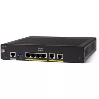 Langallinen reititin Cisco C927-4P Gigabit Ethernet musta