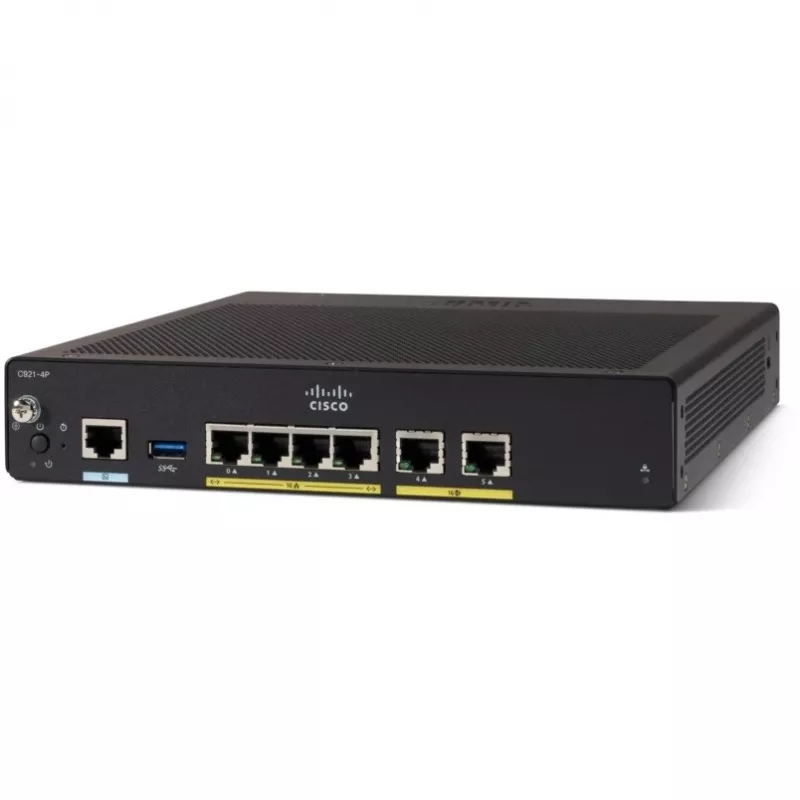 Langallinen reititin Cisco C927-4P Gigabit Ethernet musta