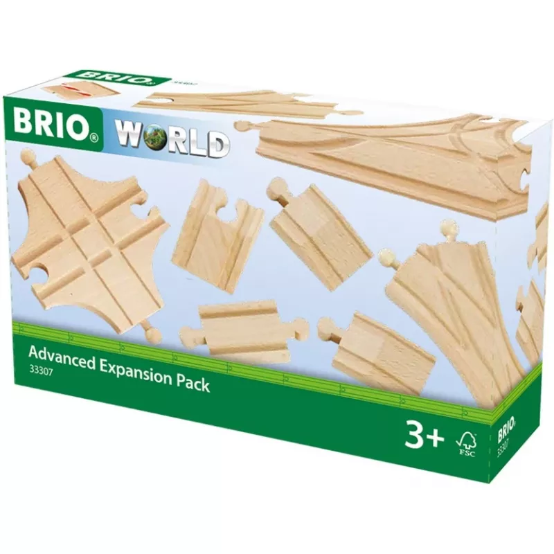 BRIO 33307 rautatiekiskosarja – 11 puuosaa laajennukseen