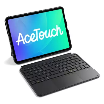 Folio-näppäimistökotelo Inateck KB04122 11 tuuman iPadille — QWERTZ-asettelu, Bluetooth, 500 mAh akku, 450 g