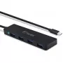 USB-keskitin FANTEC UMP-4U31-C 4x USB-A 3.0 -liitännällä ja USB-C-liitännällä