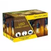 VISIONAL LED-puutarhavaloketju 15 E27-kannalla, 15 m pituus, 1 m väli, musta kaapeli (H05VV-F 2x0,75)