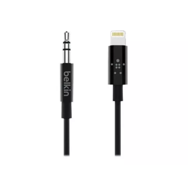 Belkin kaapeli Lightning – kuulokeliitäntä - Lightning uros – stereominiliitin uros - 91,4 cm - musta - Apple iPhone (Lig