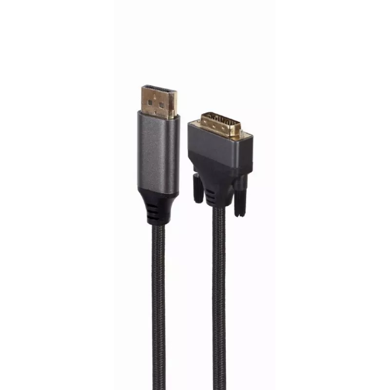 Videokaapeliadapteri Gembird CC-DPM-DVIM-4K-6 – DisplayPort-DVI, 1,8 m, 4K, musta