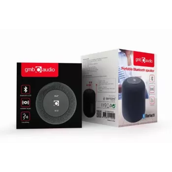 Mono kannettava kaiutin Gembird SPK-BT-15-BK — 5 W RMS, Bluetooth, MicroSD, 1200 mAh, musta