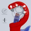 Putkileikkuri Knipex DPT50 90 23 02 BK — leikkauskapasiteetti 50 mm, malli 90 23 02 BK