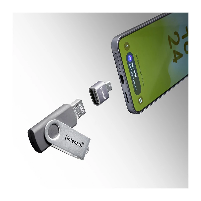 Intenso 3 kpl:n pakkaus USB-sovitin USB-A -> USB-C C480C alumiini
