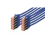 DIGITUS CAT6 S/FTP -patch-kaapeli, 0,5 m, sininen, 10 kpl:n pakkaus