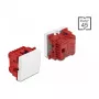Painokytkin DELOCK Easy 45 2P 250V 10A valkoinen, 45×45×37 mm