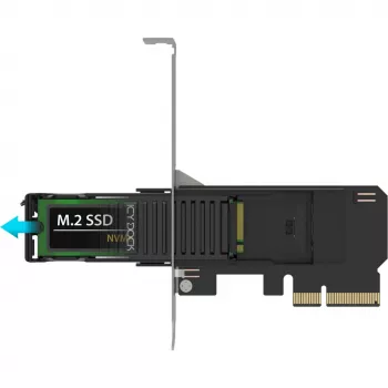 ICY DOCK MB305M4P-B -vaihtokehikko M.2 NVMe SSD PCIe 4.0 x4 -sovitinkortille