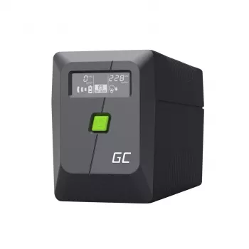 Green Cell USV Line-Interactive 6,5 kVA, 360 W, 2 AC-lähtöä, 12 V 7 Ah VRLA, USB, torni, musta