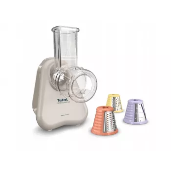 Sähköinen vihannesleikkuri Tefal Fresh Express DN853BE0 — 150 W, 3 vaihdettavaa terää, 1 nopeus, kerma