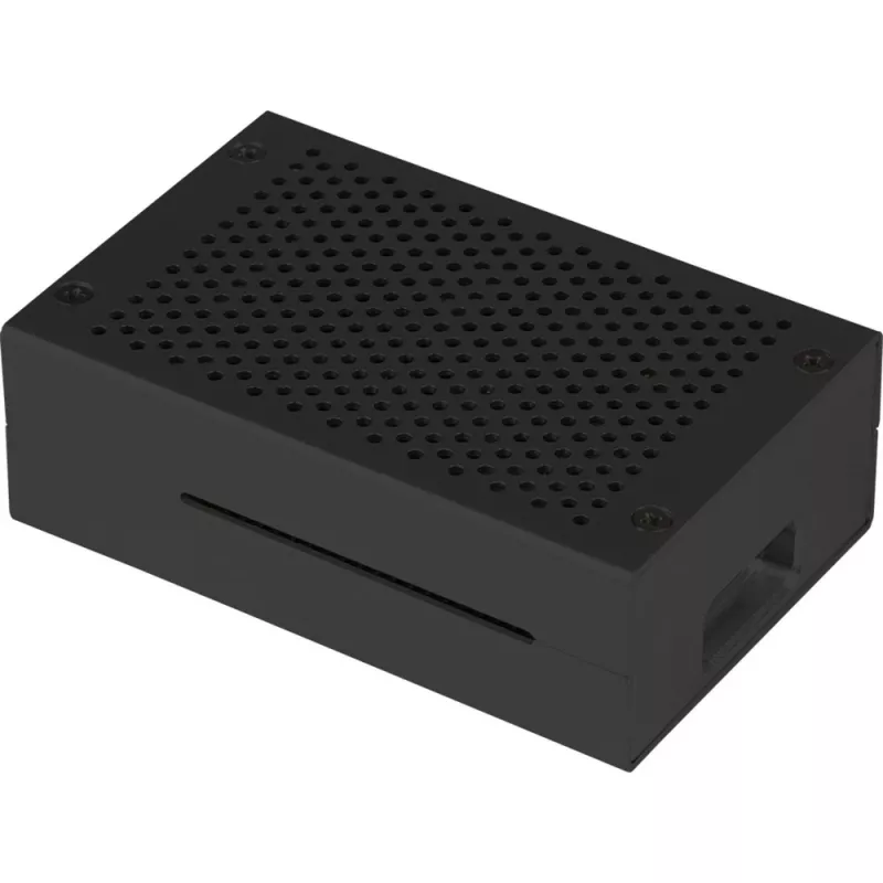 Alumiinikotelo Raspberry Pi 4 B:lle JYT, malli RB-AlucaseP4+01B, musta
