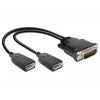 Videokaapeliadapteri DeLOCK 65354 DMS - 2 x DisplayPort musta