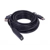 UNITEK Y-278 USB-kaapeli USB 2.0 10 m 2 x USB A USB A musta