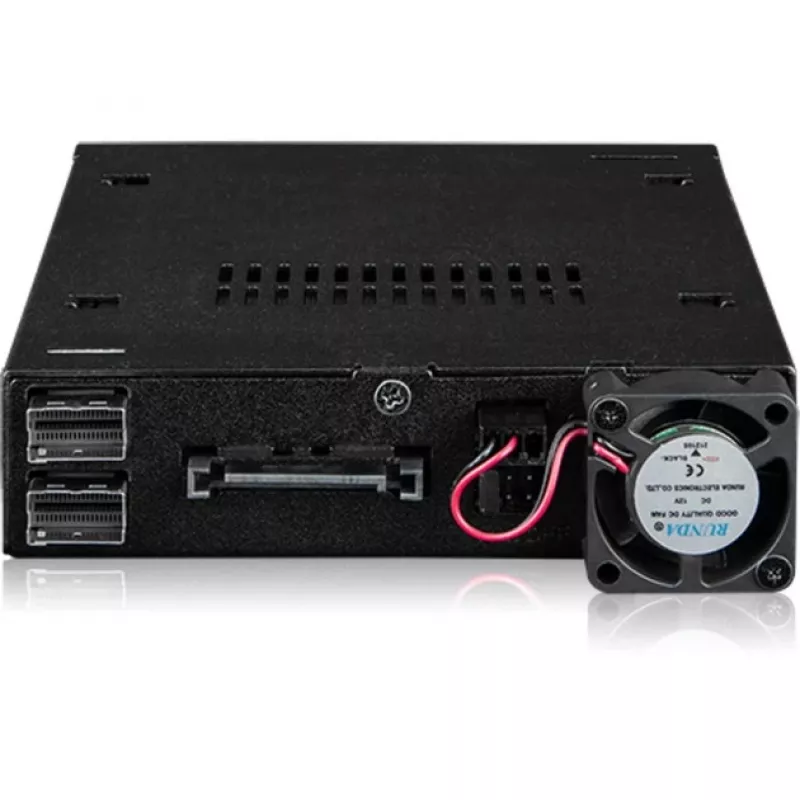Asemapaikan sovitinrunko icy dock MB092VK-B 2 x 6,3 cm U.2 / U.3 NVMe SSD-asemille 3,5 tuuman asemapaikkaan (musta)