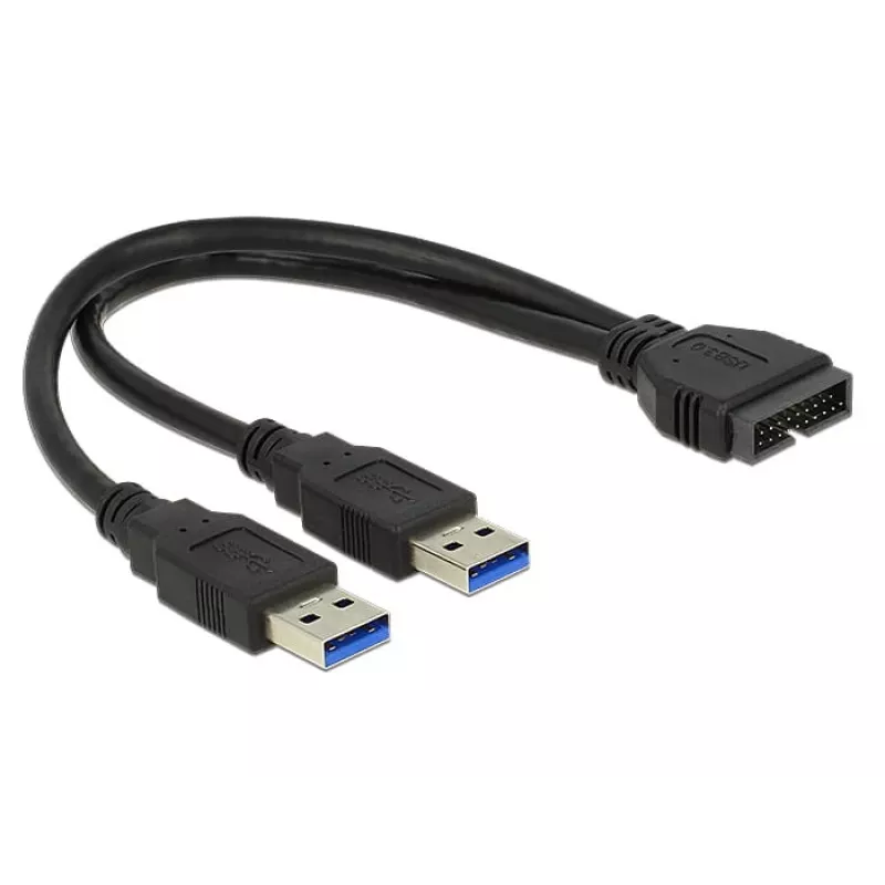 USB-kaapeli DeLOCK 0,25m USB3.0/2xUSB3.0 83910