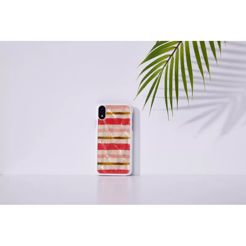 iKins suojakotelo iPhone XR — Short Cake -kuvio, valkoinen