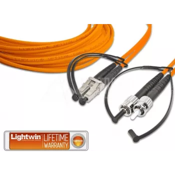 Lightwin korkealaatuinen Duplex LWL patch-kaapeli, MM OM2, LC - ST LWL patch-kaapeli (LDP-50 LC-ST 15.0 OM2)