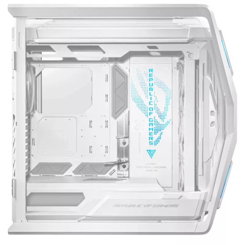 ASUS ROG GR701 Hyperion White, PC, valkoinen, ATX, EATX, micro ATX, Mini-ITX, alumiini, Multi, Front