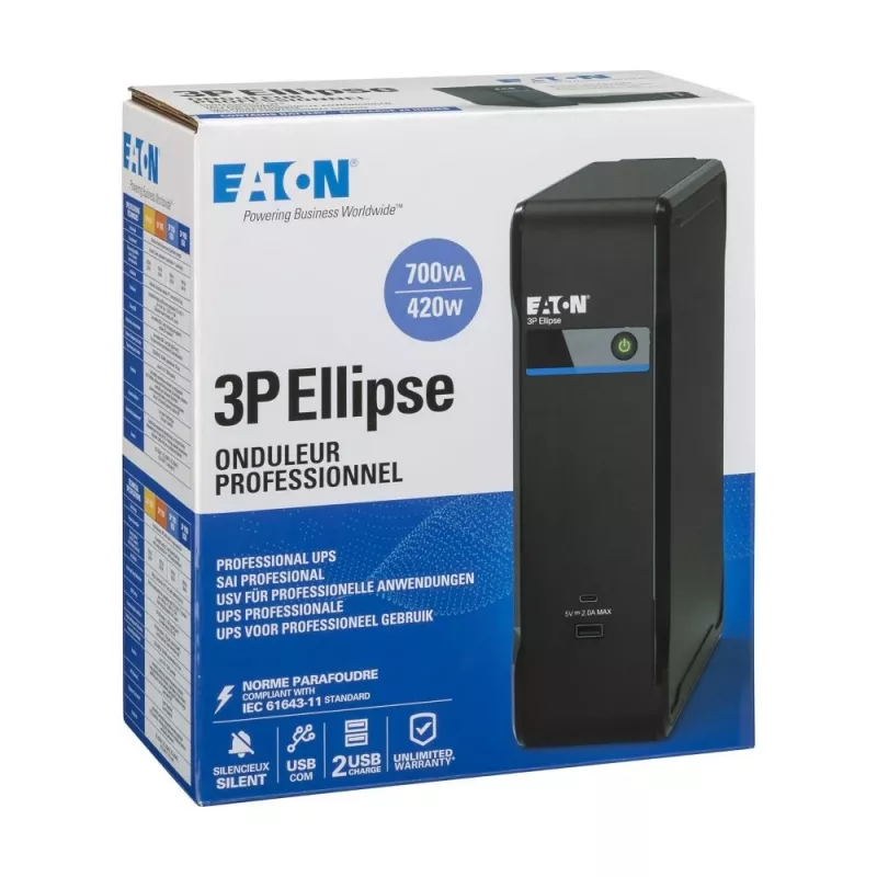Eaton 3P Ellipse 700 UPS Standby (Offline) 0,7 kVA 420 W 4 pistorasiaa