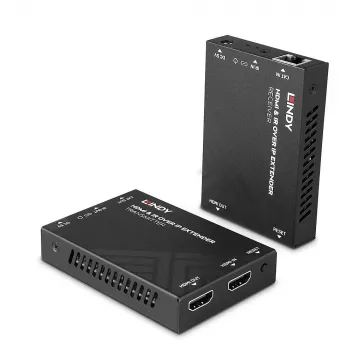 Lindy HDMI ja IR over IP -jatko, 1920 x 1080 pikseliä, AV-lähetin ja -vastaanotin, 150 m, johdollinen, musta, HDCP