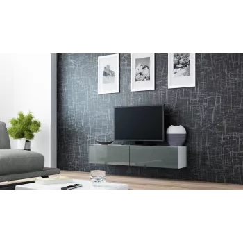 Cama TV-taso VIGO 140 30/140/40 valkoinen/harmaa kiiltävä