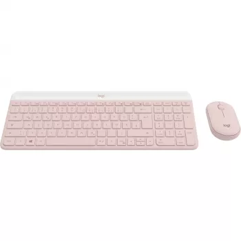 Logitech Slim Wireless Combo MK470 - näppäimistö-hiiri-sarja - langaton - 2,4 GHz - QWERTY - roosa (920-011314)