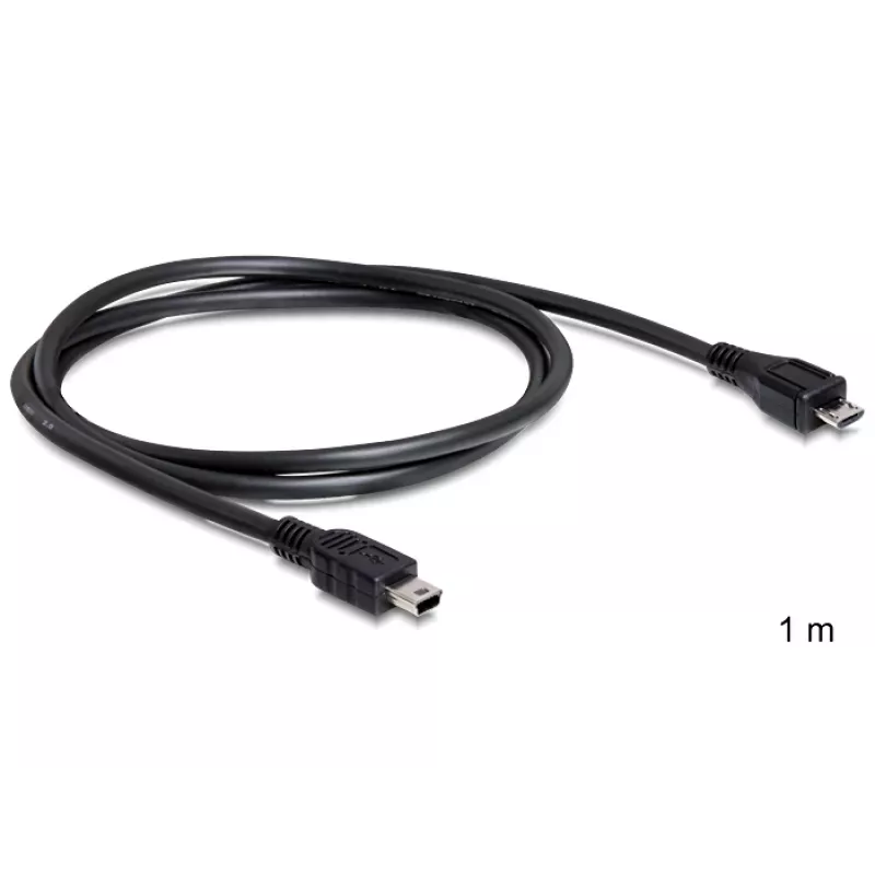USB-kaapeli DeLOCK 83177 1 m Micro-USB B Mini-USB B musta