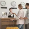 Barkan T71HL tabletin pöytäteline lukolla 7–14 tuumaa, 360° kääntyvä, valkoinen